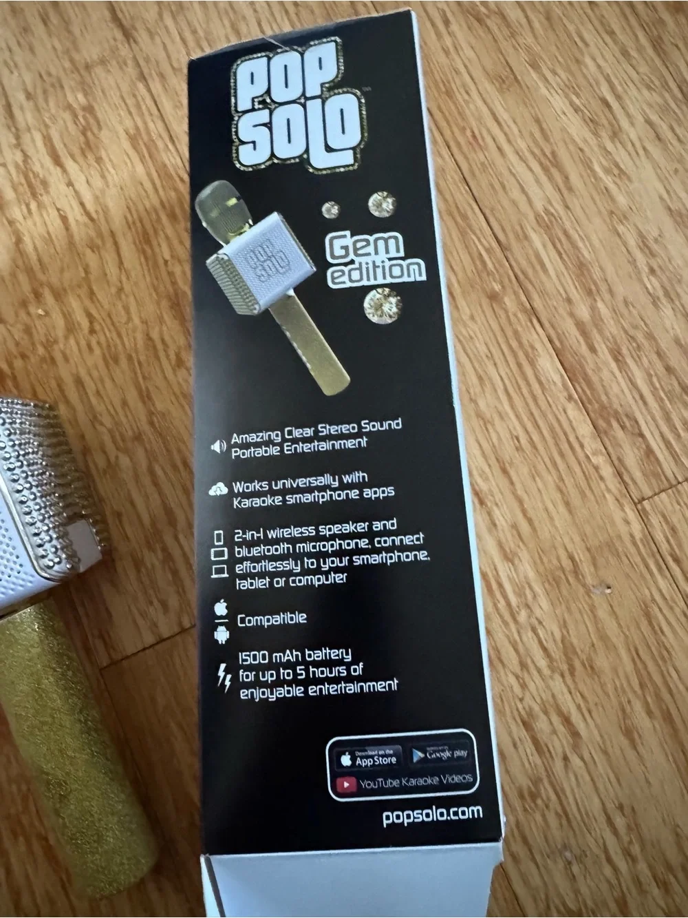 Gold Karaoke Microphone & Speaker - Gem Edition